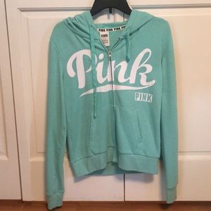 VS Pink teal sweatshirt